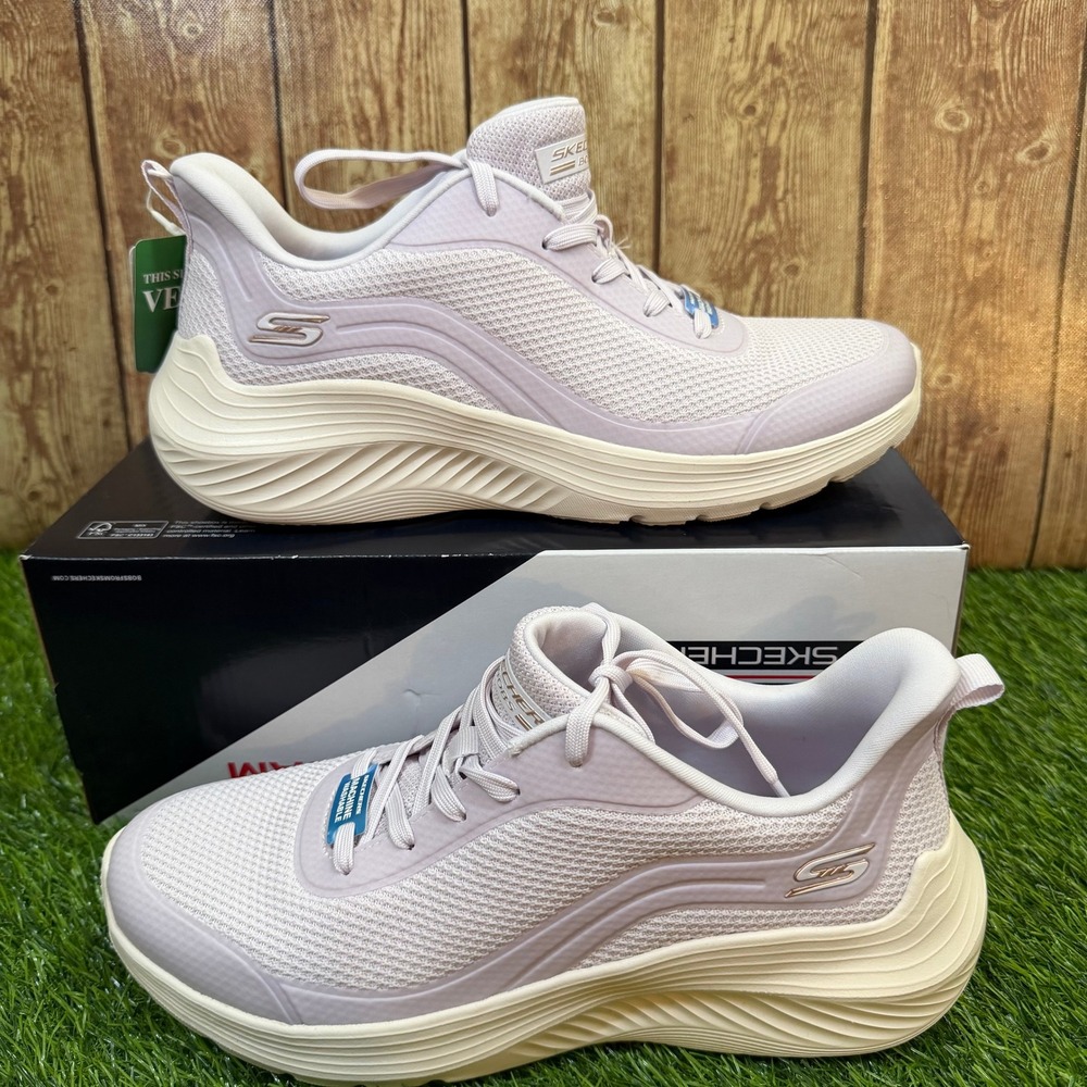 Skechers Bobs Sport Squad Chaos Sneaker Womens size 9.5 Lavender Memory Foam